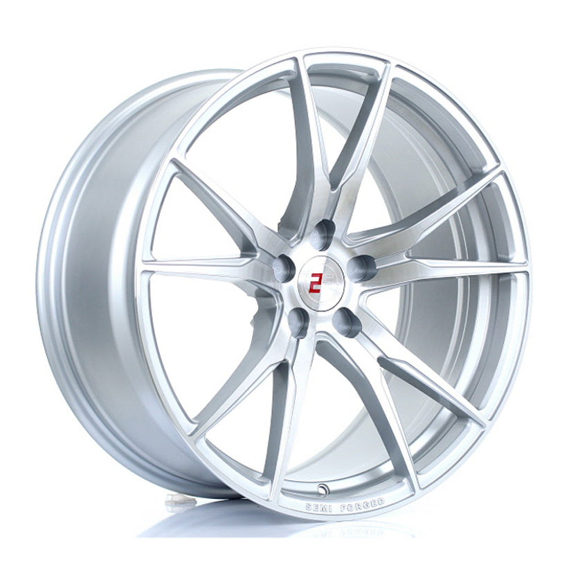 2Forge ZF2 Alloy Wheel 20x9.5 5x120.65 ET9 TO 45 72.6mm CB Silver Polished Face