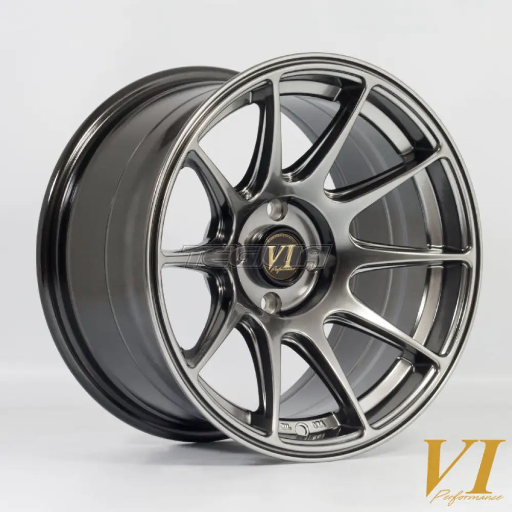 6Performance BDR Alloy Wheel 15x8.25 ET0 4x100 Hyper Black 67.1mm CB