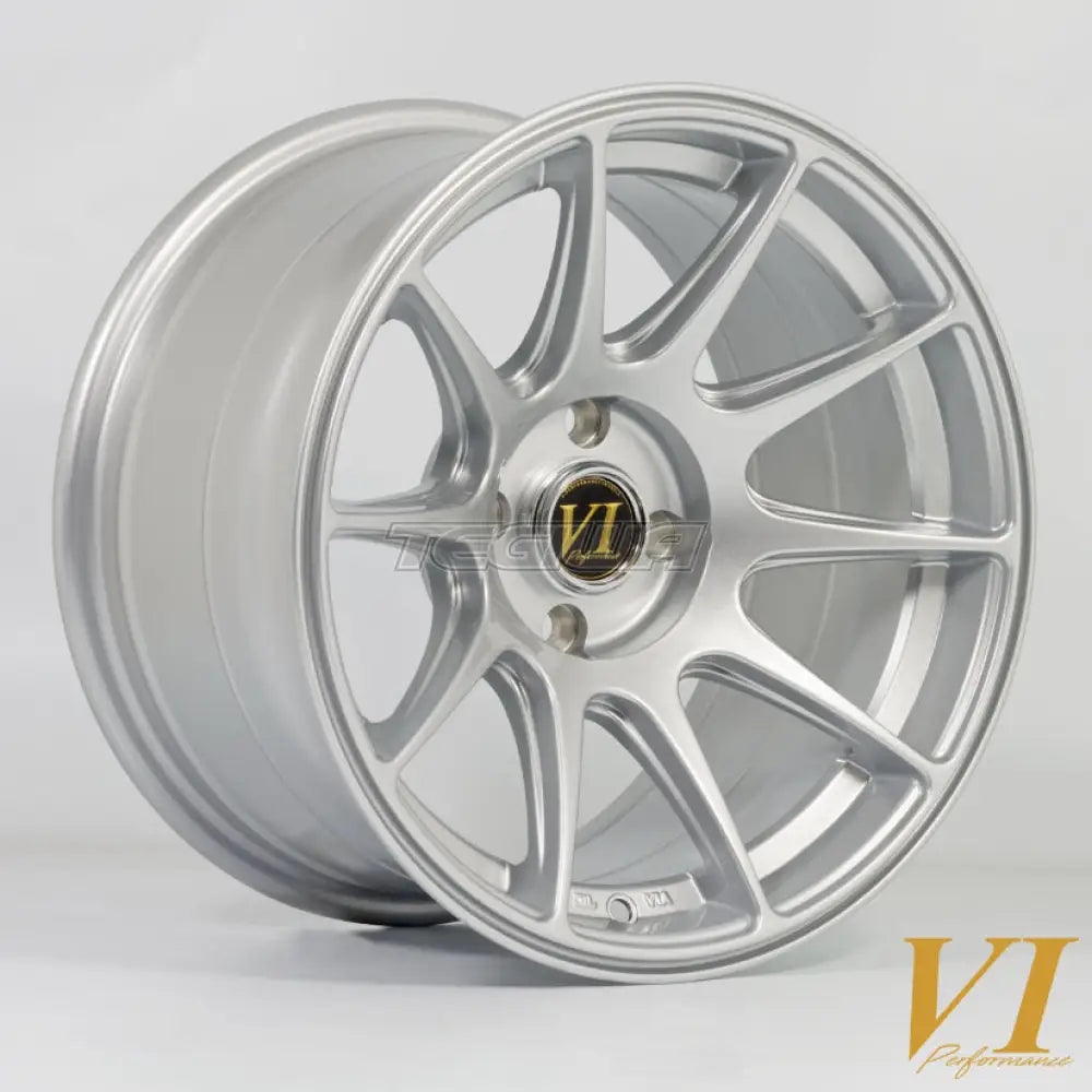 6Performance BDR Alloy Wheel 15x8.25 ET0 4x100 Silver 67.1mm CB