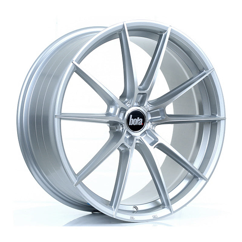 BOLA B19 Alloy Wheel 20x8.5 5x112 ET40 To 45 72.6mm CB Silver Polished Face