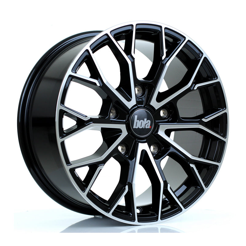 BOLA B24 Alloy Wheel 18x8 5x160 ET50 65.1mm CB Gloss Black Polished Face