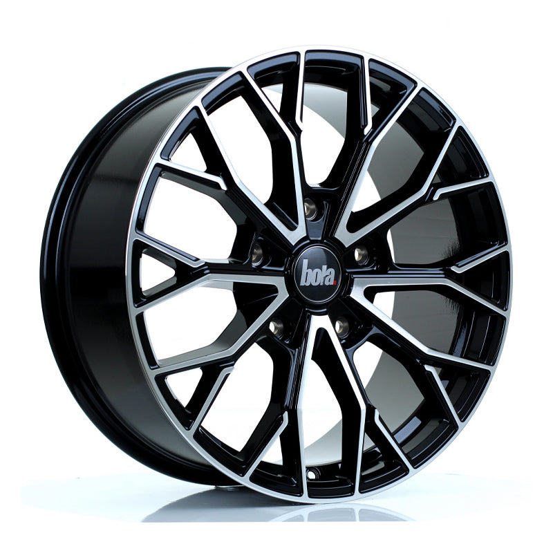 BOLA B24 Alloy Wheel 20x8.5 5x160 ET50 65.1mm CB Gloss Black Polished Face