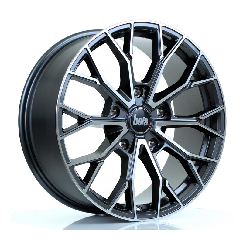 BOLA B24 Alloy Wheel 20x8.5 5x160 ET50 65.1mm CB Gloss Gunmetal Polished Face