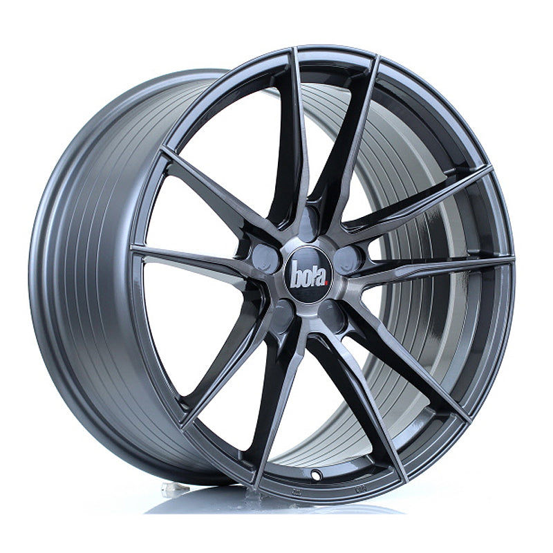 BOLA FLD Alloy Wheel 19x9.5 5x112 ET25 To 45 72.6mm CB Titanium Brushed