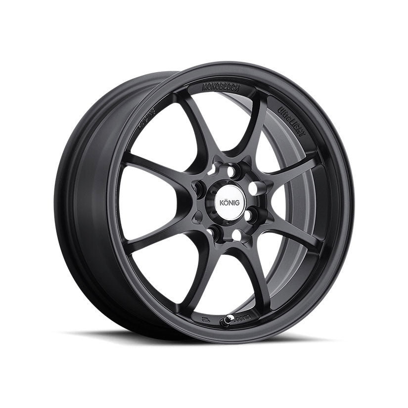 Konig Helium Alloy Wheel 15x6.5 ET40 4x100 Matte Black 73.1mm CB