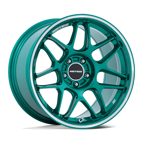Motegi MR158 TSUBAKI Alloy Wheel 18x9.5 ET25 5x120 Hokkaido Green With Machined Lip 74.1mm CB