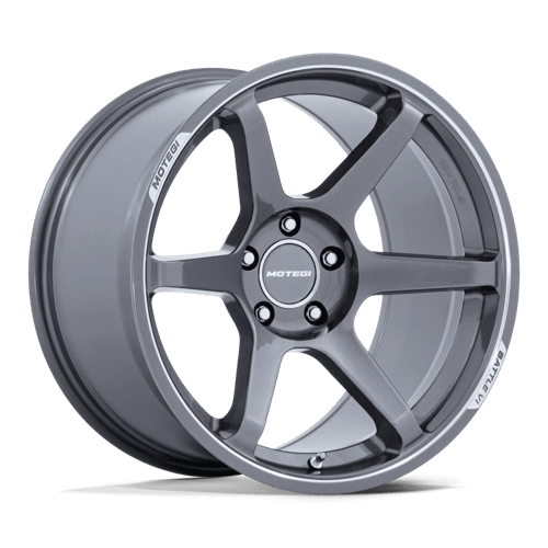 Motegi MR160 BATTLE VI Alloy Wheel 19x9.5 ET35 5x112 Gloss Gunzilla With Machined Lip 66.56mm CB