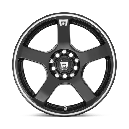 Motegi MR116 FS5 Alloy Wheel 16x7 ET40 5x100/5x114 Gloss Black With Machined Flange 72.56mm CB