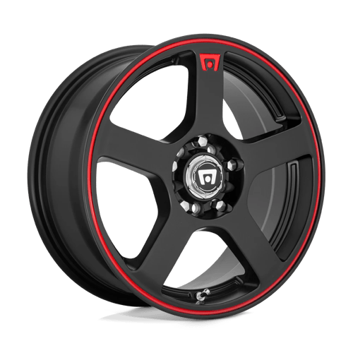 Motegi MR116 FS5 Alloy Wheel 18x8 ET45 5x108/5x114 Matt Black With Red Stripe 72.56mm CB
