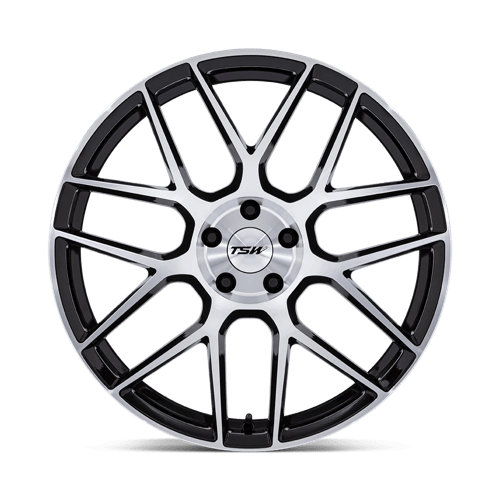 TSW TW002 LASARTHE Alloy Wheel 20x9 ET27 5x120 Gloss Black Machined 74.1mm CB