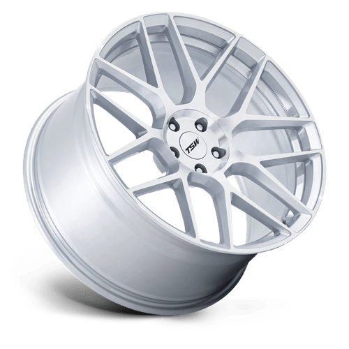 TSW TW002 LASARTHE Alloy Wheel 18x8.5 ET42 5x112 Gloss Silver Machined 66.56mm CB