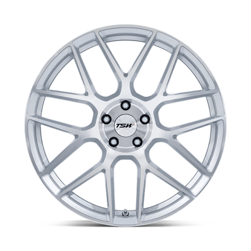 TSW TW002 LASARTHE Alloy Wheel 17x8 ET35 5x120 Gloss Silver Machined 74.1mm CB