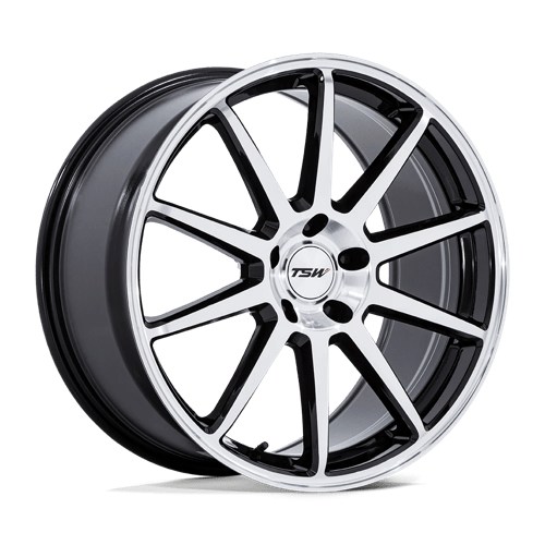 TSW TW004 CANARD Alloy Wheel 20x9 ET27 5x120 Gloss Black With Machined Face 74.1mm CB