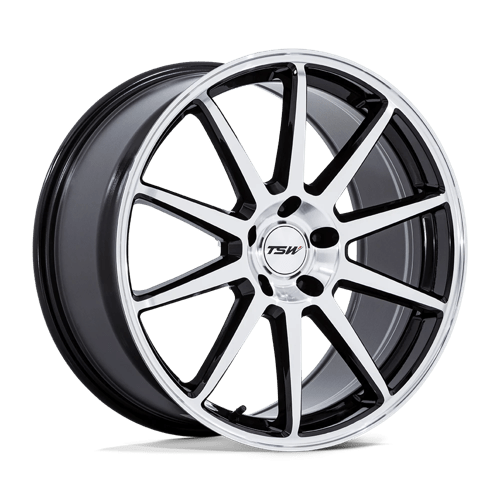TSW TW004 CANARD Alloy Wheel 19x9.5 ET20 5x114 Gloss Black With Machined Face 72.56mm CB