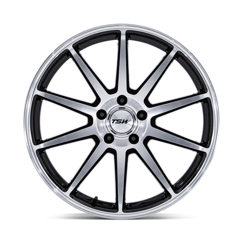 TSW TW004 CANARD Alloy Wheel 19x8.5 ET42 5x112 Gloss Black With Machined Face 66.56mm CB