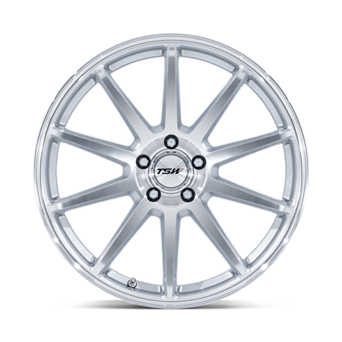 TSW TW004 CANARD Alloy Wheel 20x9 ET45 5x112 Gloss Silver With Machined Face 66.56mm CB
