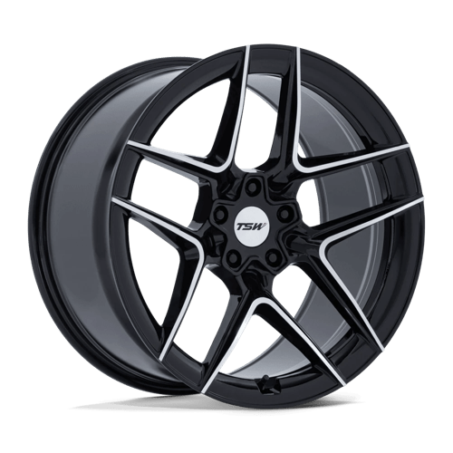 TSW TW008 SLIPSTREAM Alloy Wheel 19x9.5 ET25 5x112 Gloss Black With Machined Face 66.56mm CB