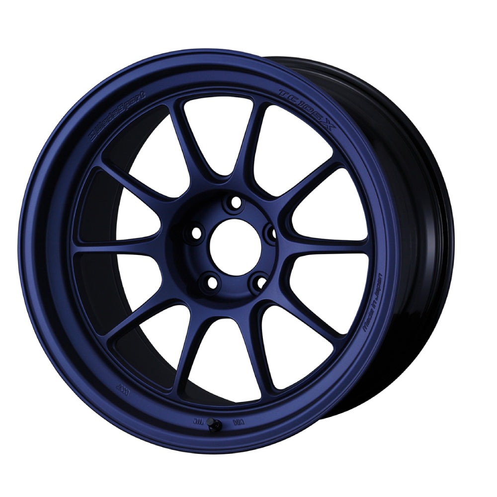 WedsSport TC105X DSR Alloy Wheel 18x10.5 ET12 5x114 Matt Blue Purple 73mm CB