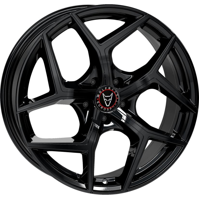 Wolfrace Eurosport TUV Salento Alloy Wheel 19x8 ET40 5x112 Diamond Black 66.6mm CB