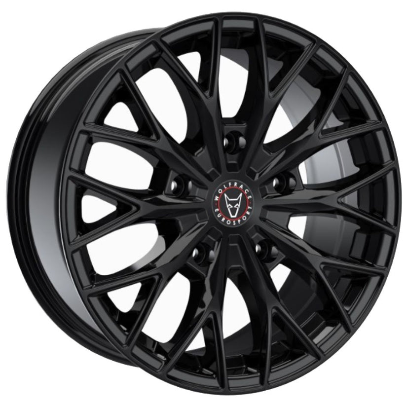 Wolfrace Eurosport Wolfsburg Super T Alloy Wheel 18x7.5 ET50 5x160 Gloss Black 65.1mm CB