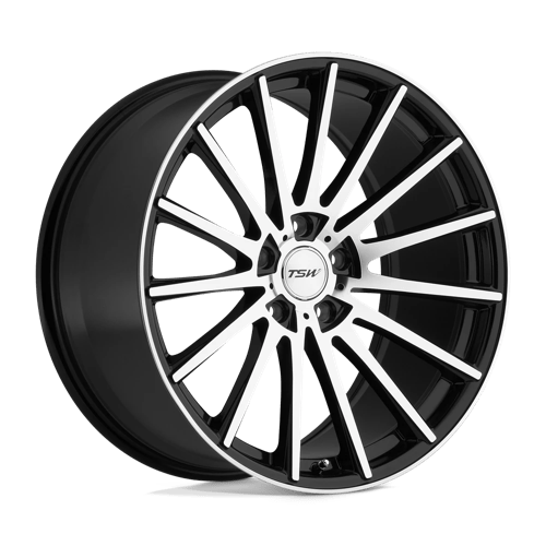 TSW CHICANE Alloy Wheel 19x8.5 ET43 5x112 Gloss Black With Mirror Cut Face 72.1mm CB