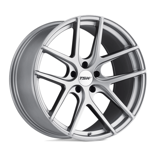 TSW GENEVA Alloy Wheel 19x9 ET15 5x120 Matt Titanium Silver 76.1mm CB