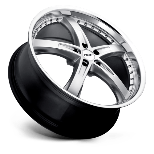 TSW JARAMA Alloy Wheel 18x9.5 ET45 5x120 Hyper Silver With Mirror Cut Lip 76.1mm CB