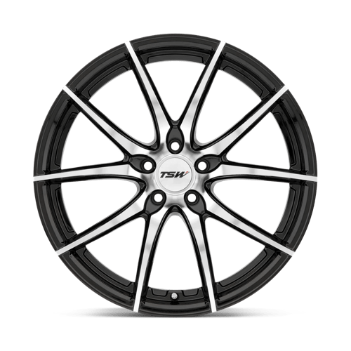 TSW SPRINT Alloy Wheel 19x8.5 ET42 5x112 Gloss Black With Mirror Cut Face 72.1mm CB