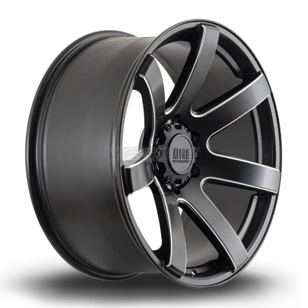 Alpha Offroad Gauntlet Alloy Wheel 20x9 ET10 6x114 Satin Black Milled 66.1mm CB