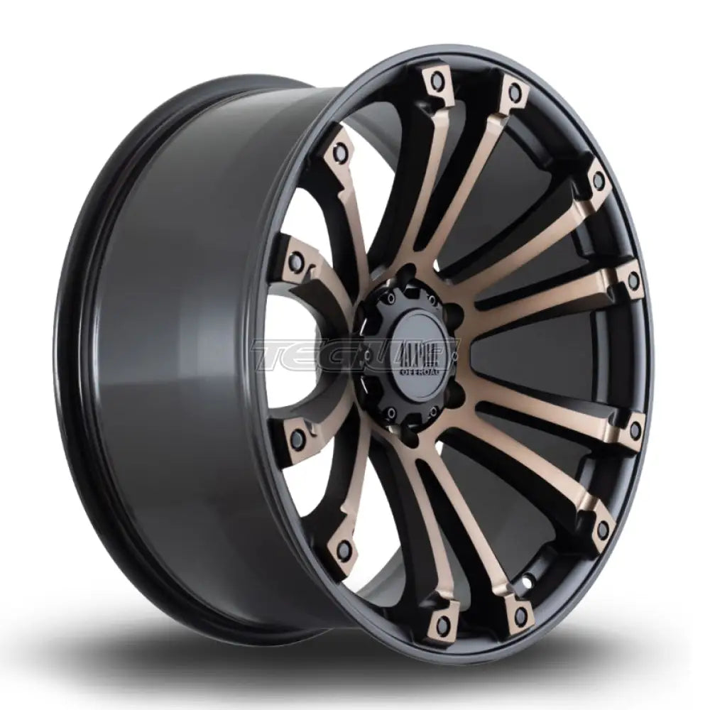 Alpha Offroad Maverick Alloy Wheel 20x9 ET10 6x114 Satin Black Bronze Spokes 66.1mm CB