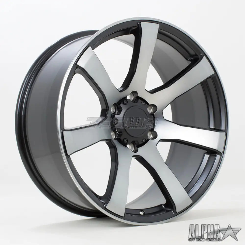 Alpha Offroad RIOT Alloy Wheel 20x9 ET10 6x139 Satin Black Machined Face 106.1mm CB
