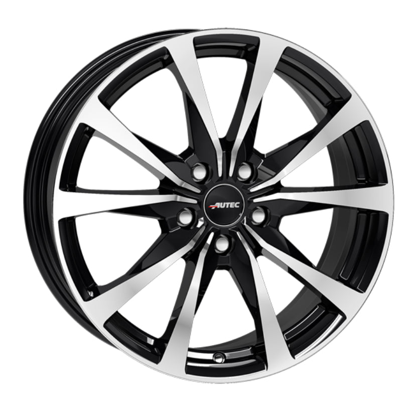 AUTEC Brixen Alloy Wheel 16x6.5 ET50 5x114 Black Polished 66.1mm CB