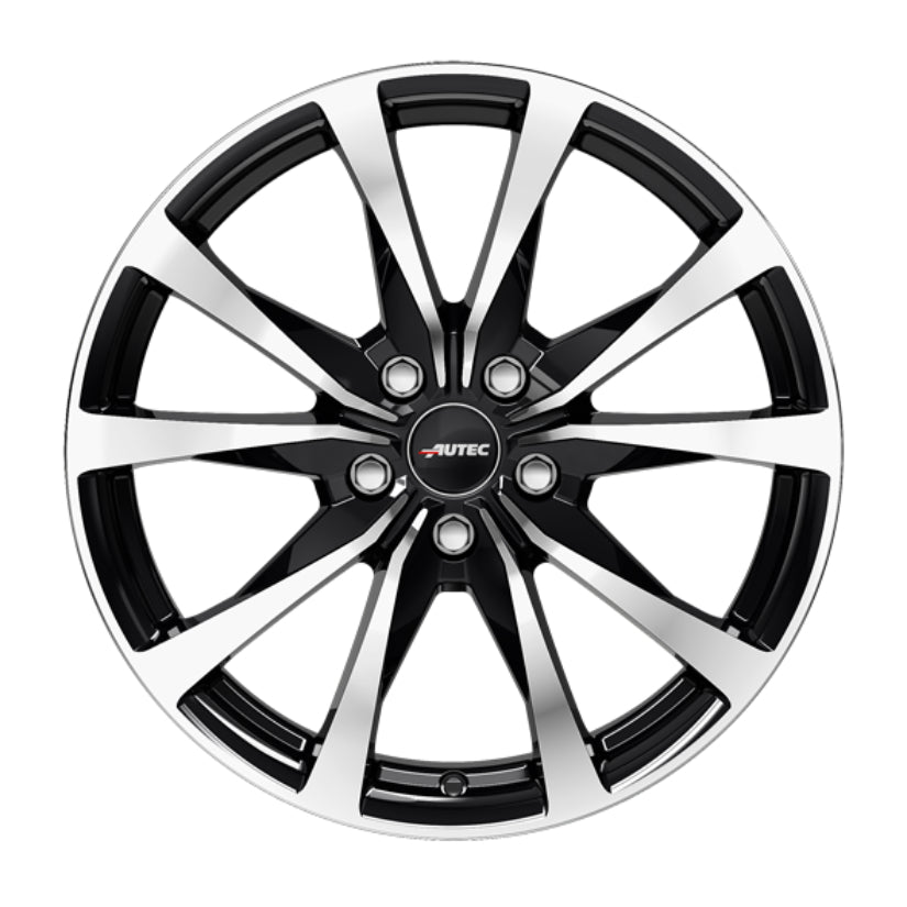 AUTEC Brixen Alloy Wheel 16x6.5 ET50 5x114 Black Polished 66.1mm CB