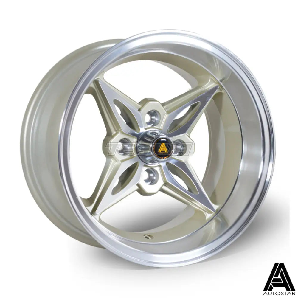 Autostar Kanji Alloy Wheel 14x8 ET-5 4x114 Gold Polished Lip 73.1mm CB