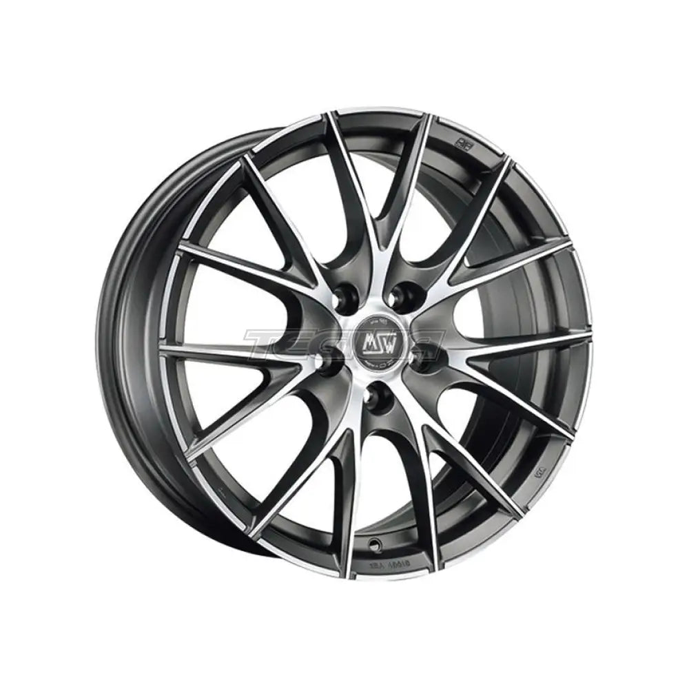 MSW Avantgarde 25 Alloy Wheel 15x6 ET42 4x100 Matt Titanium Full Polished 63.4mm CB