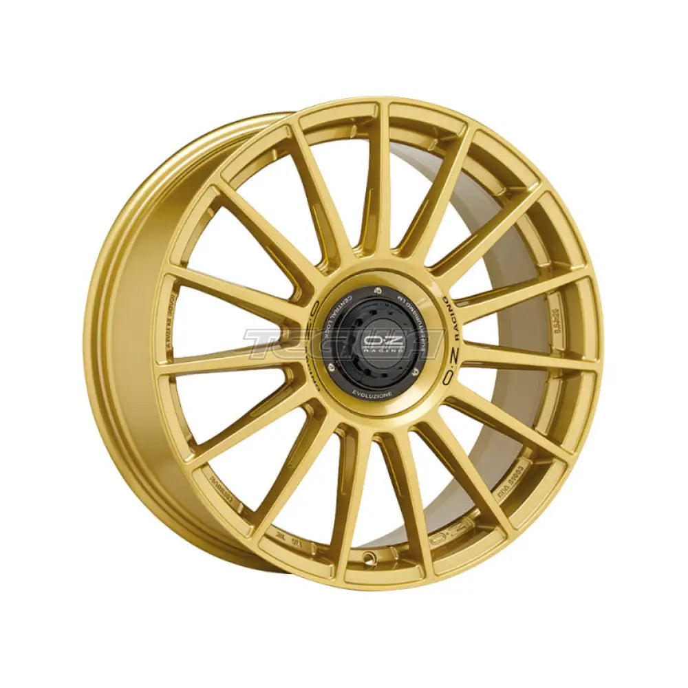 OZ Sport Supertur Evoluzione Alloy Wheel 18x8 ET35 5x112 Race Gold Black Lettering 75mm CB