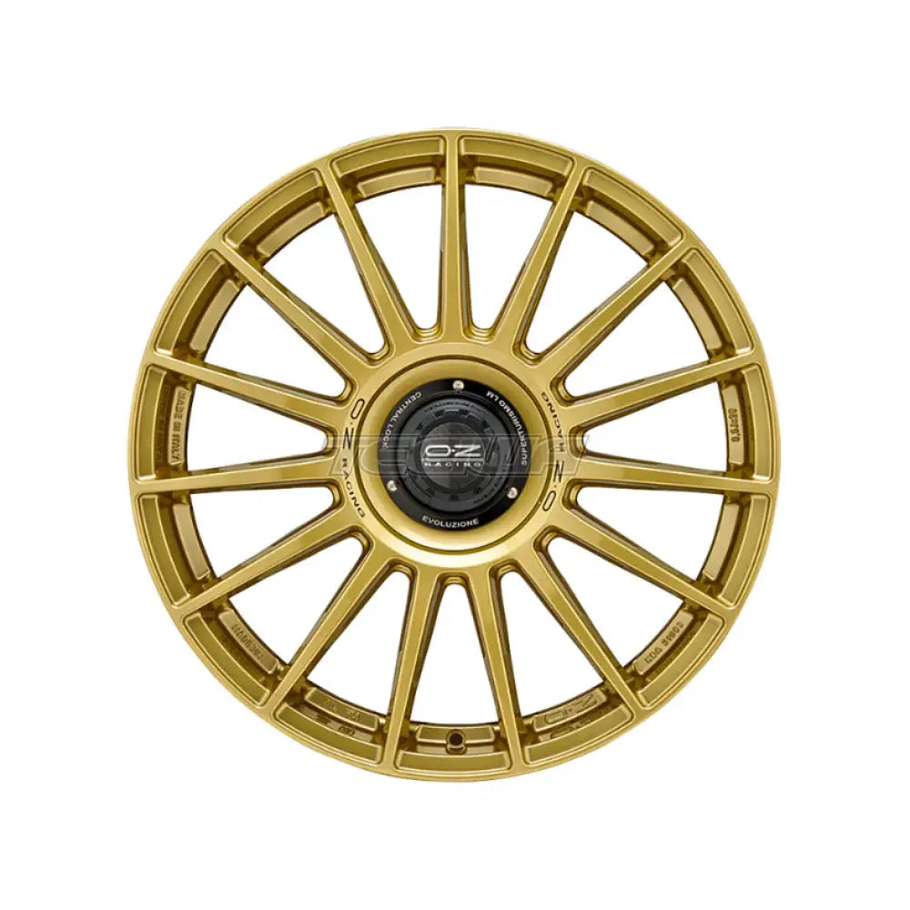 OZ Sport Supertur Evoluzione Alloy Wheel 19x8.5 ET38 5x112 Race Gold Black Lettering 75mm CB
