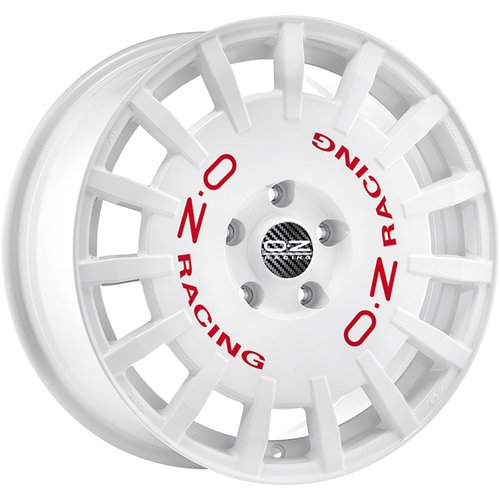 OZ Sport Rally Racing Alloy Wheel 18x8 ET45 5x108 Race White Red Lettering - CLEARANCE