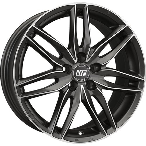 MSW Avantgarde 24 Alloy Wheel 15x6.5 ET35 5x100 Matt Gunmetal Full Polished - CLEARANCE