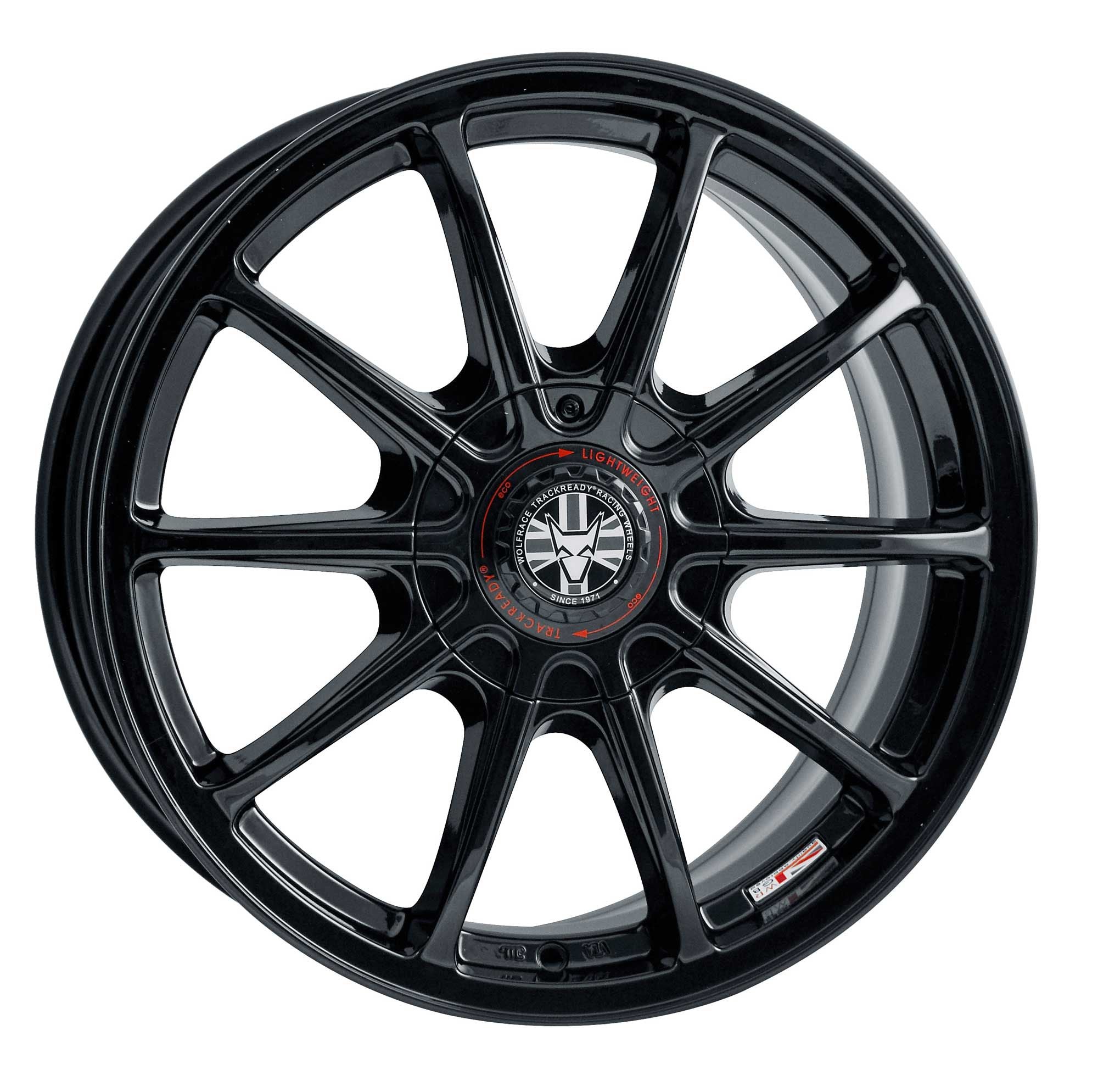 Wolfrace TrackReady Pro Lite Alloy Wheel 18x8 ET40 4x100 Gloss Black 72.6mm CB - CLEARANCE