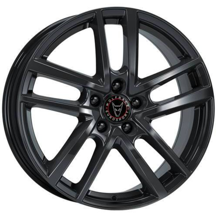 Wolfrace Eurosport TUV Astorga Alloy Wheel 18x7.5 ET49.5 5x114 Diamond Black 67.1mm CB