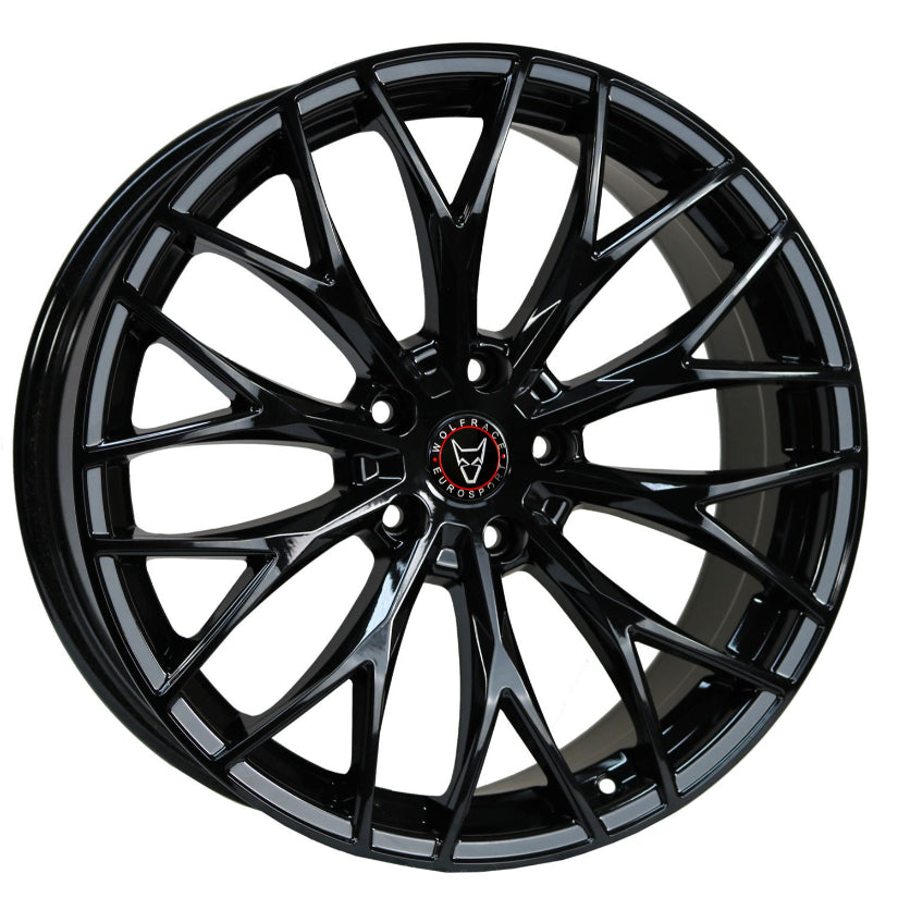 Wolfrace Eurosport Wolfsburg Alloy Wheel 20x8 ET38 5x120 Gloss Black 110mm CB