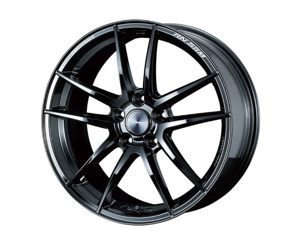 WedsSport RN-55M Alloy Wheel 18x8.5 5x114.3 ET38 Gloss Black 73mm CB