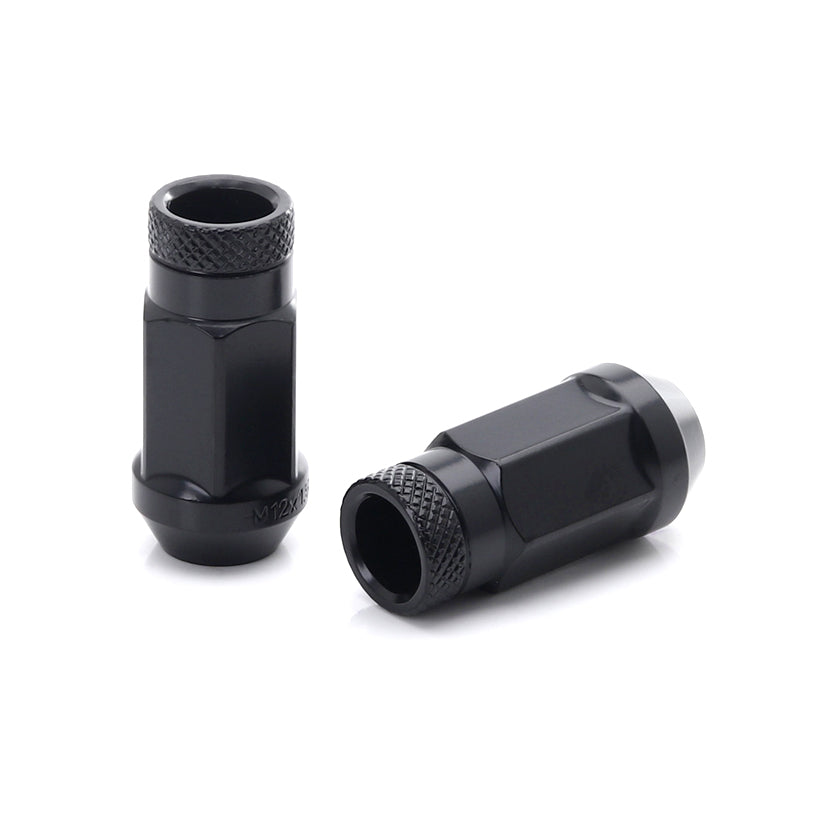 Japan Racing Forged Steel Wheel Lug Nuts JN1 M12x1.5 Black x20