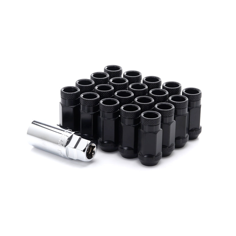 Japan Racing Forged Steel Wheel Lug Nuts JN1 M12x1.5 Black x20