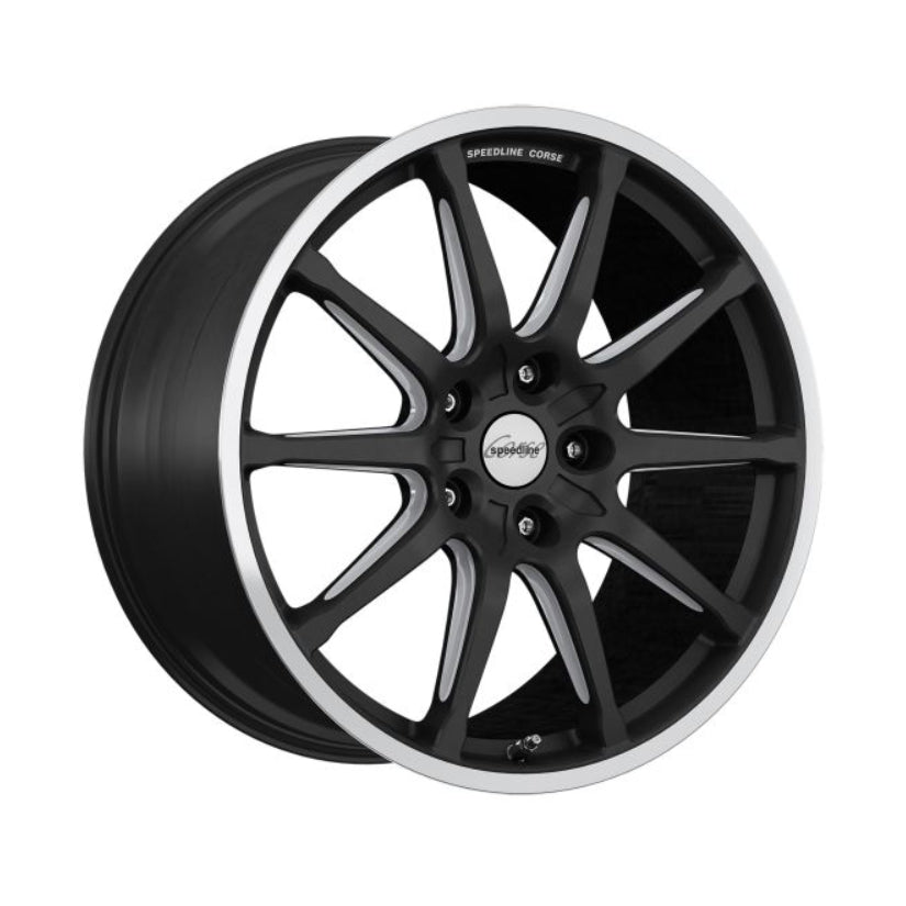 Speedline Corse SC1 Motorismo Alloy Wheel 19x8 ET57 5x130 Matt Black Diamond Cut Lip