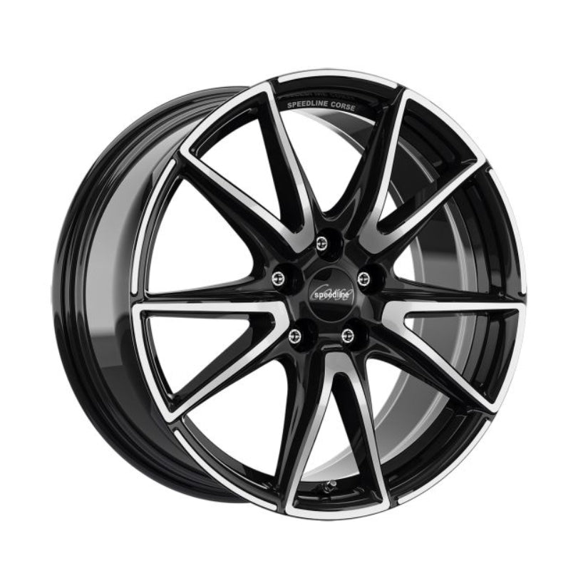 Speedline Corse SL6 Vettore Alloy Wheel 19x8.5 ET50 5x120 Jetblack Diamond Cut