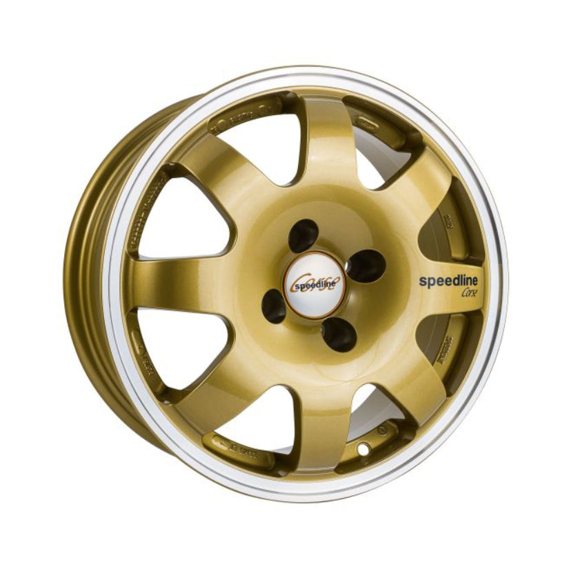 Speedline Corse SL675 Alloy Wheel 15x6.5 ET36 4x100 Gold with Diamond Cut Lip