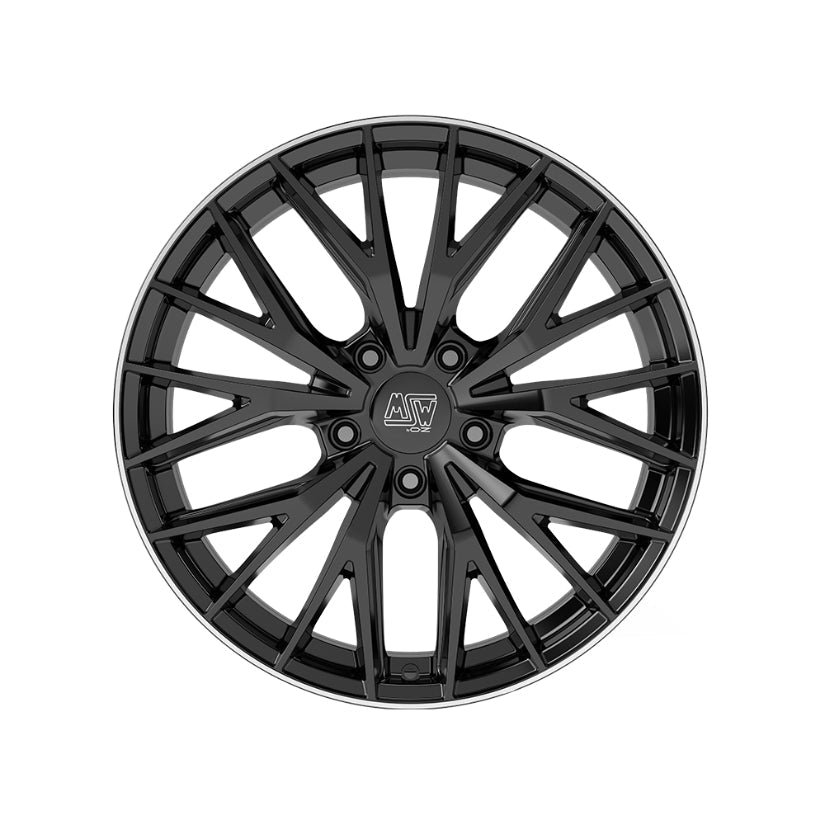 MSW Urban Cross 44 Alloy Wheel 20x9 ET35 5x112 Gloss Black Diamond Lip 73mm CB