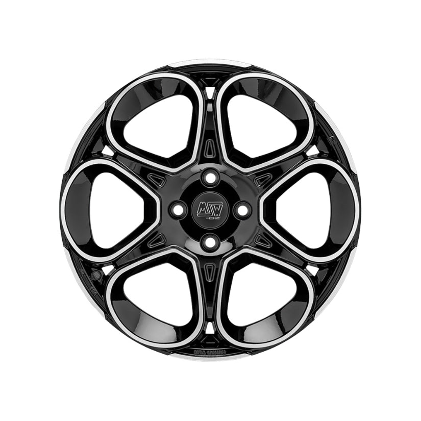 MSW Urban Cross 83 Alloy Wheel 18x7.5 ET40 5x112 Gloss Black Full Polished 73mm CB